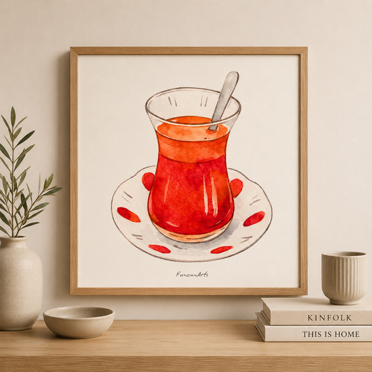 Affiche aquarelle : Thé turc