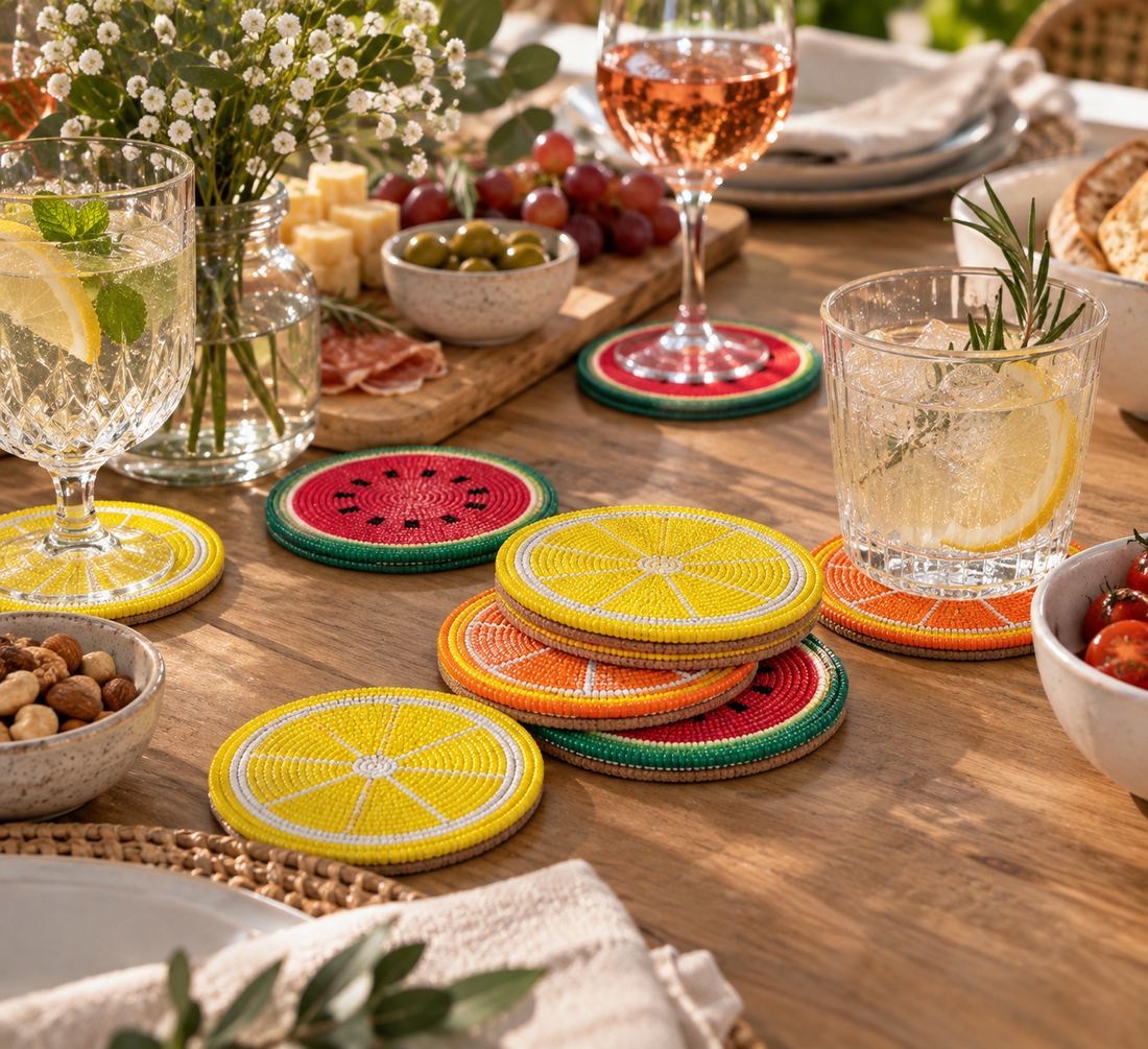 Sous-verres en perles