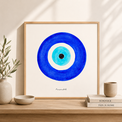 Affiche aquarelle : Œil Protecteur 🧿