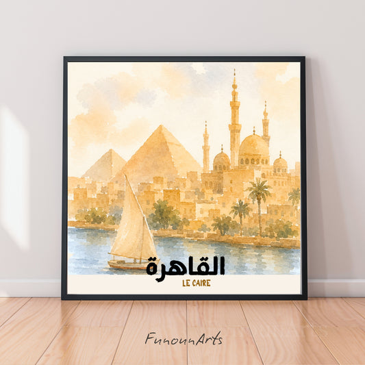 Affiche Egypte : Au bord du Nil