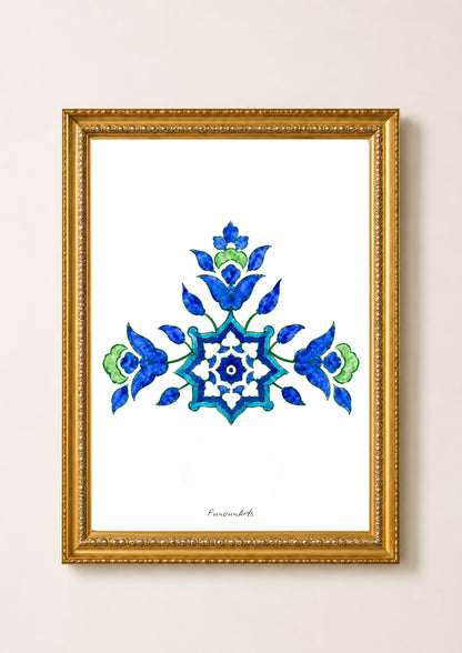 بعلبك، لبنان. طباعة | ألوان مائية في معبد روماني قديم، 30 × 30 سم (12 × 12 بوصة/30 × 30 سم)