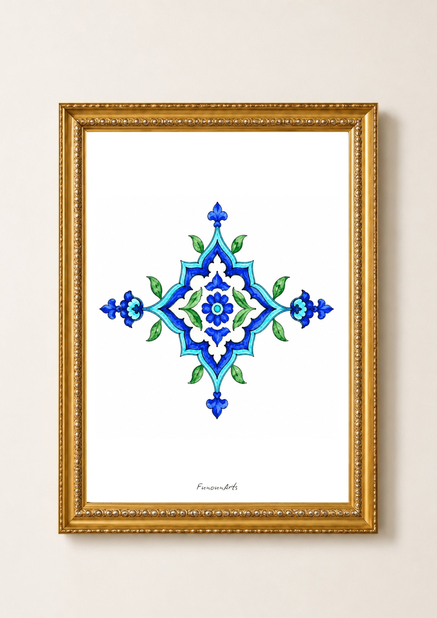 بعلبك، لبنان. طباعة | ألوان مائية في معبد روماني قديم، 30 × 30 سم (12 × 12 بوصة/30 × 30 سم)
