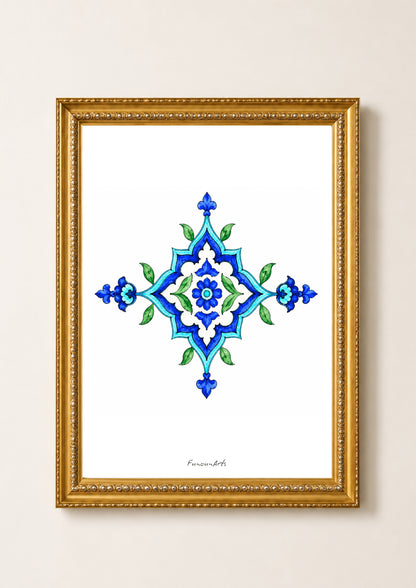 بعلبك، لبنان. طباعة | ألوان مائية في معبد روماني قديم، 30 × 30 سم (12 × 12 بوصة/30 × 30 سم)