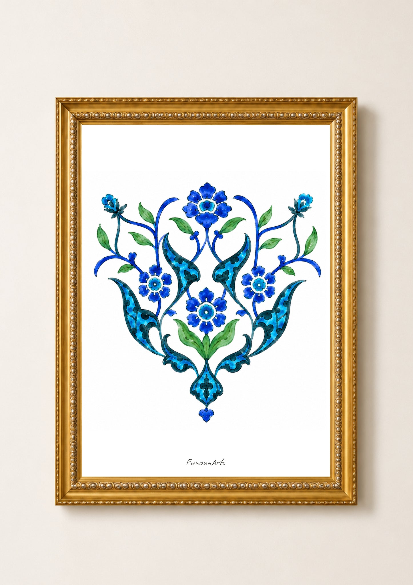 بعلبك، لبنان. طباعة | ألوان مائية في معبد روماني قديم، 30 × 30 سم (12 × 12 بوصة/30 × 30 سم)