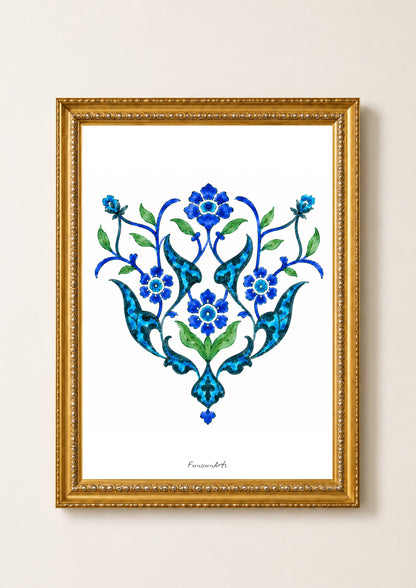 بعلبك، لبنان. طباعة | ألوان مائية في معبد روماني قديم، 30 × 30 سم (12 × 12 بوصة/30 × 30 سم)