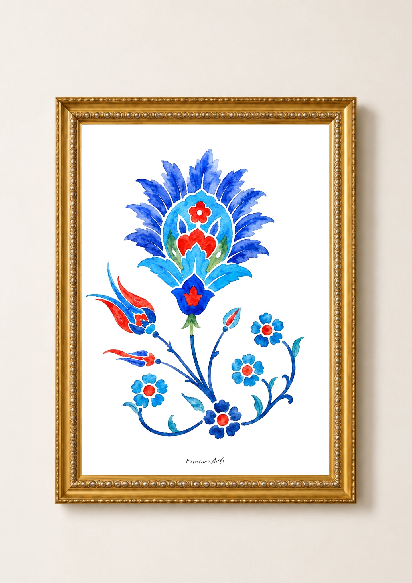 Affiche art ottoman : Fleur d’Iznik
