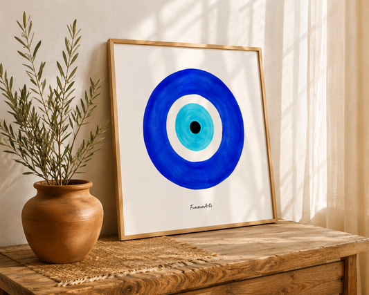Affiche aquarelle : Œil Protecteur 🧿